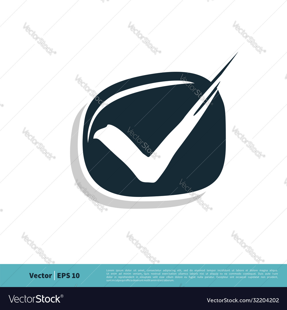 Tick-Check-Zeichen-Logo-Template Design eps 10