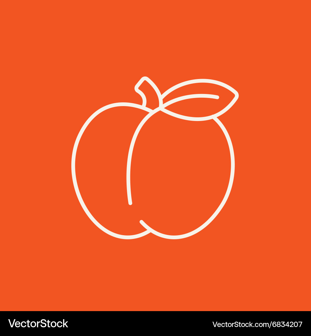 Apple line icon Royalty Free Vector Image - VectorStock