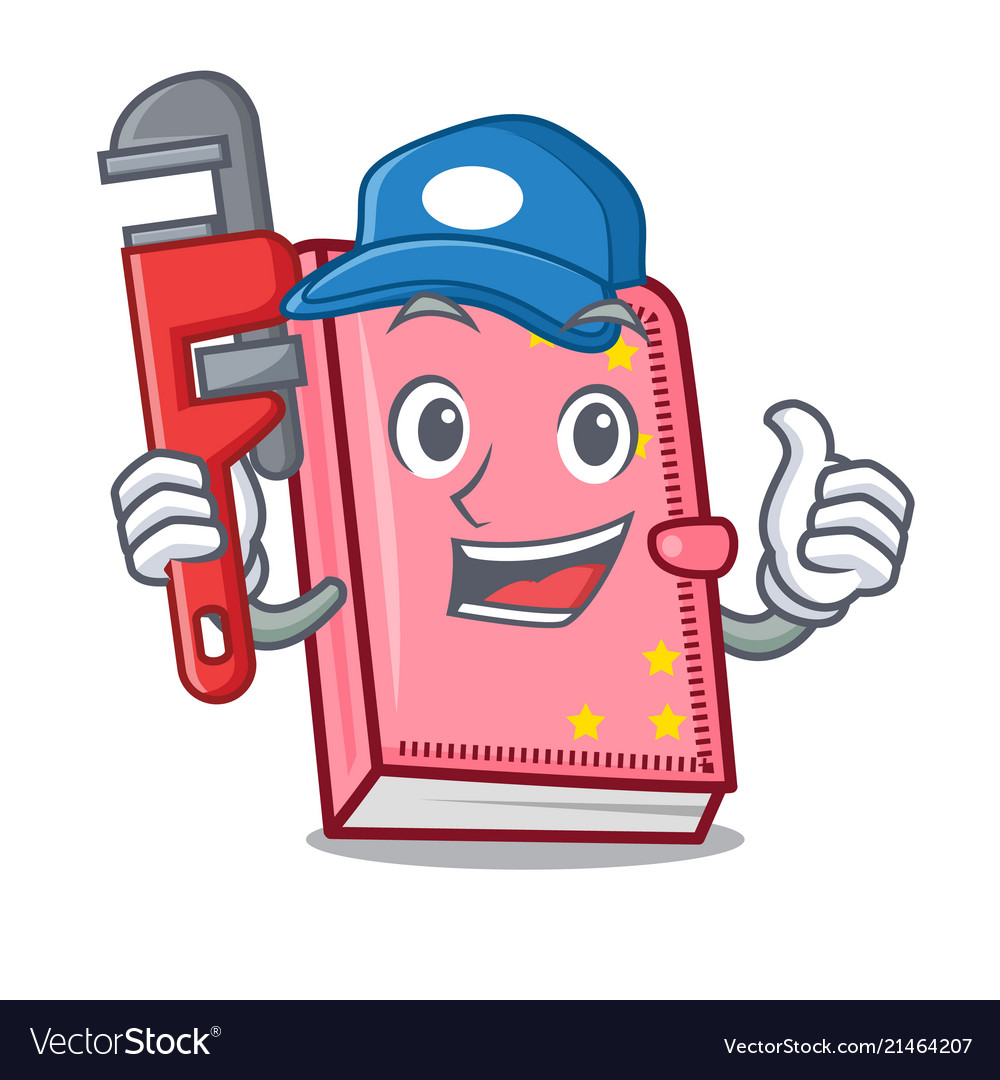 Plumber diary mascot cartoon style