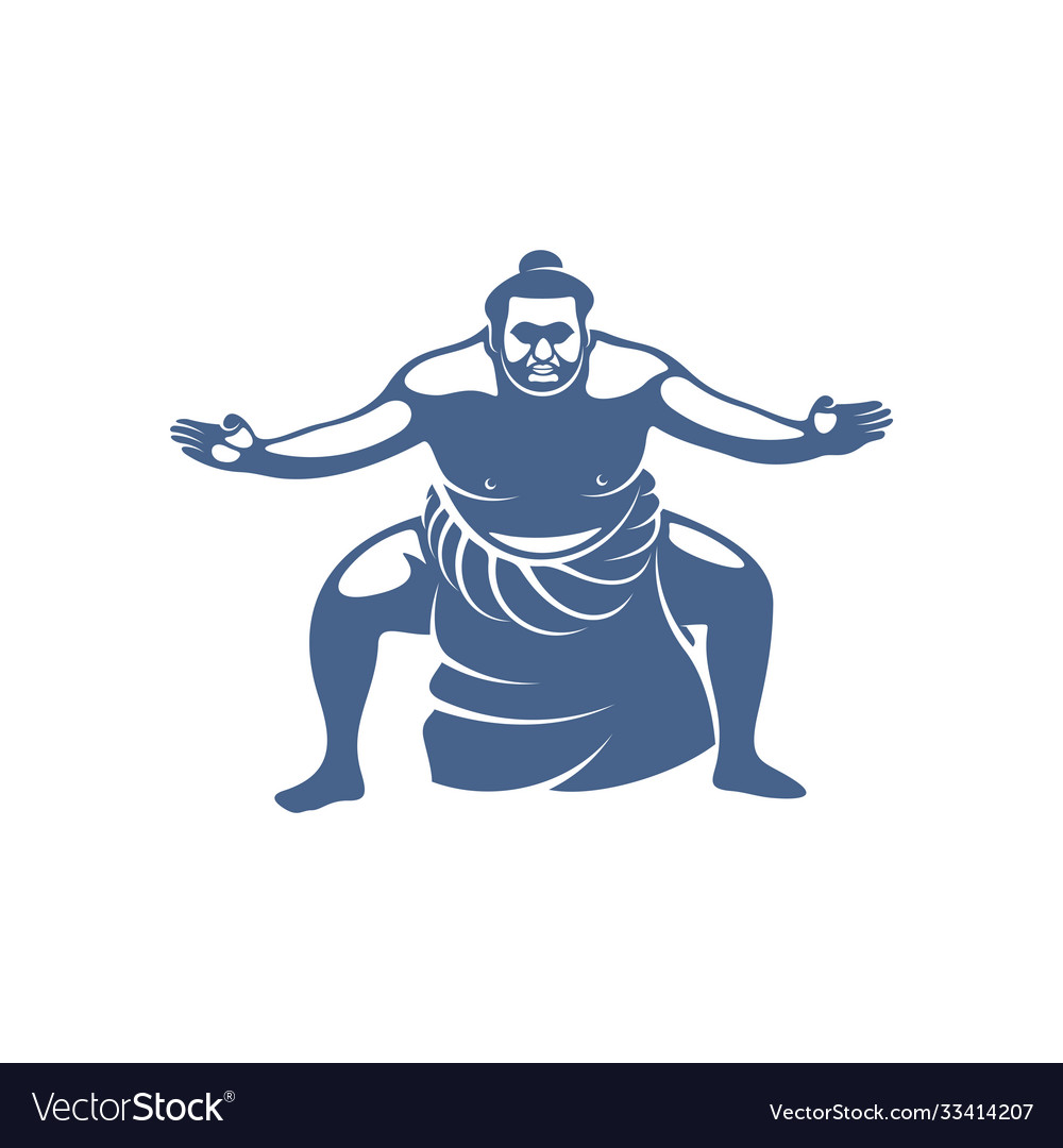 Sumo Fighter Logo Design Vorlage Grafik