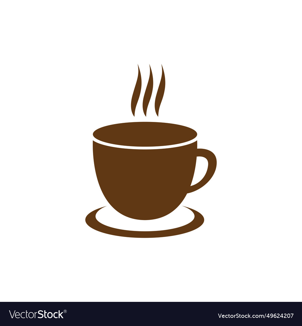 Warm chocolate drink logo design image Royalty Free Vector