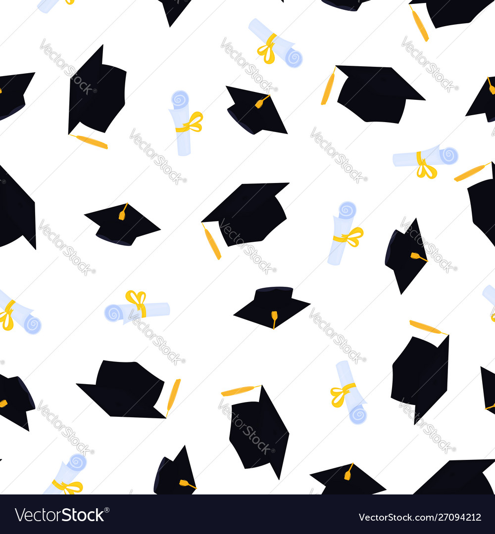 Academic mortarboard with tassel university Vector Image