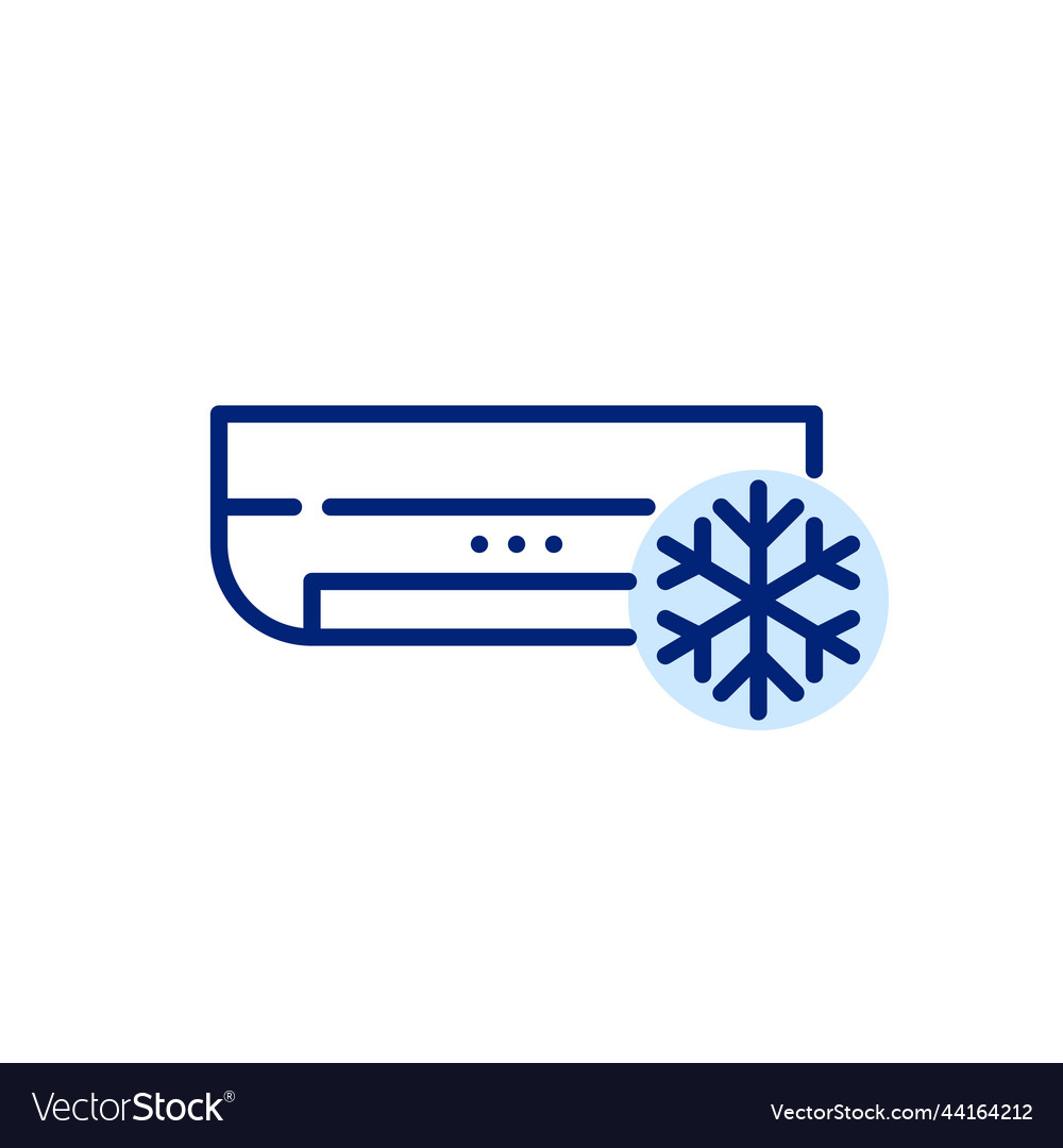 Air conditioning unit working in cooling mode Vector Image