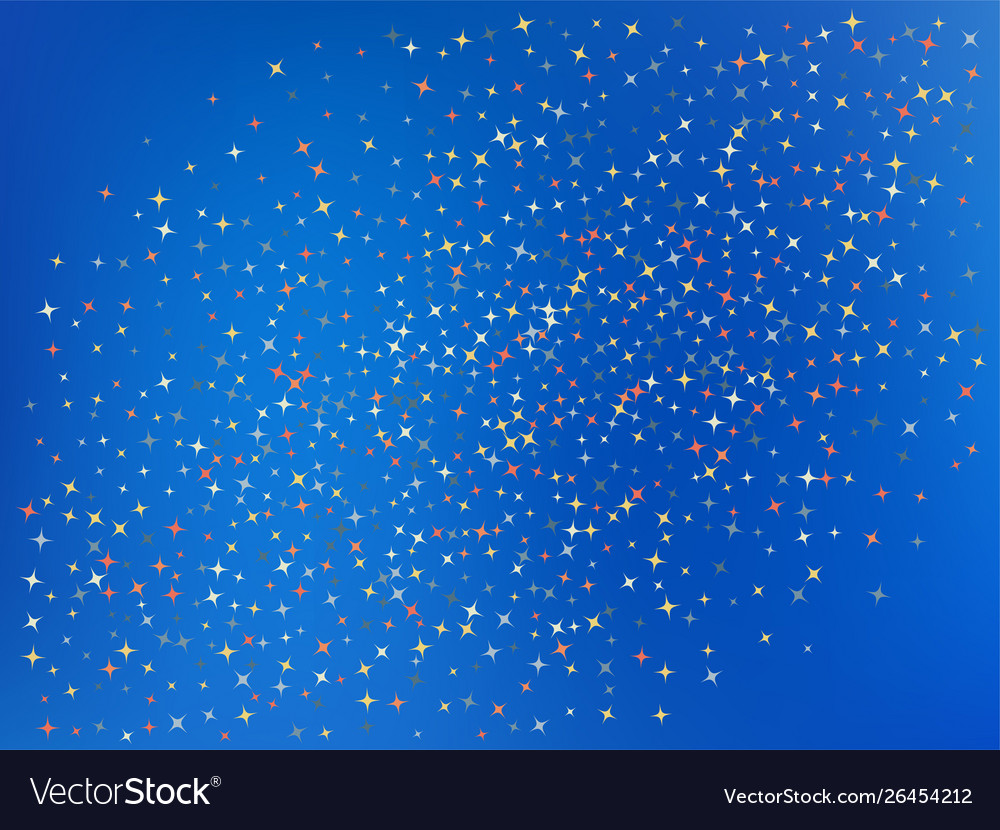 Azure color background stars confetti