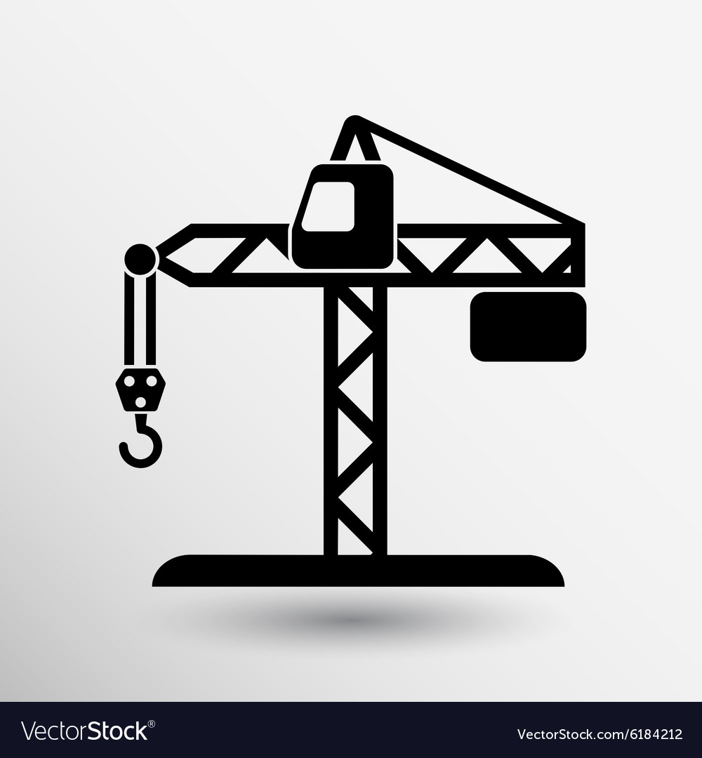 Building crane icon button logo symbol concept Vector Image