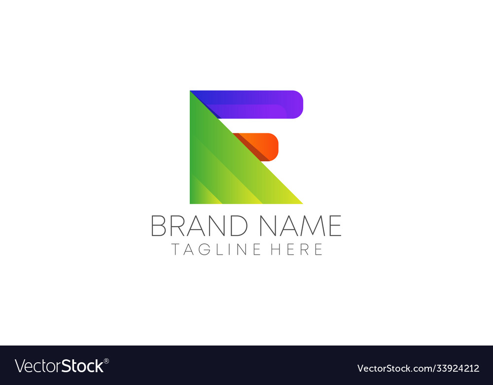 Colorful e letter logo design for business