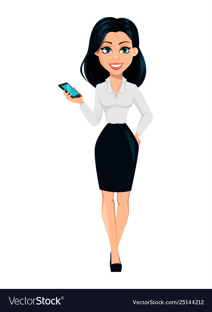 Concept modern young business woman