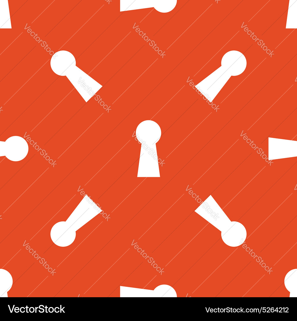 Orange keyhole pattern Royalty Free Vector Image