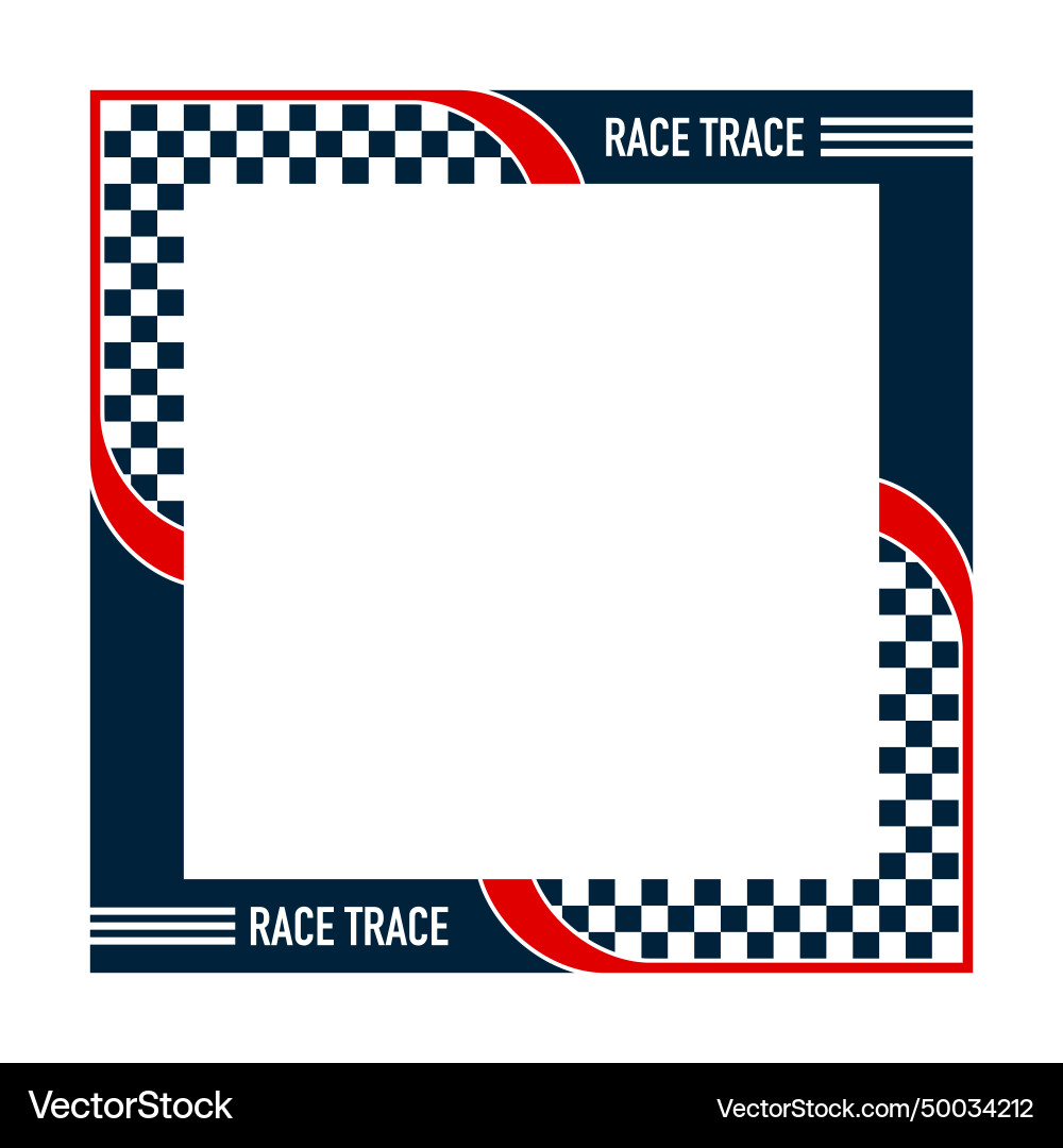 Red and blue sport car decals frame Royalty Free Vector
