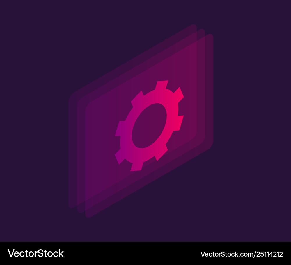 Settings isometric icon 3d Royalty Free Vector Image