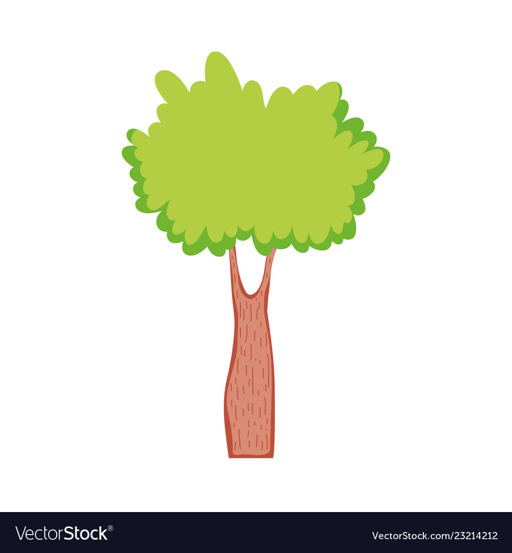 Tree plant isolated icon