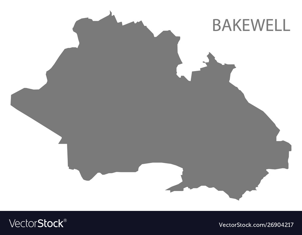 Bakewell grey ward map derbyshire dales Royalty Free Vector