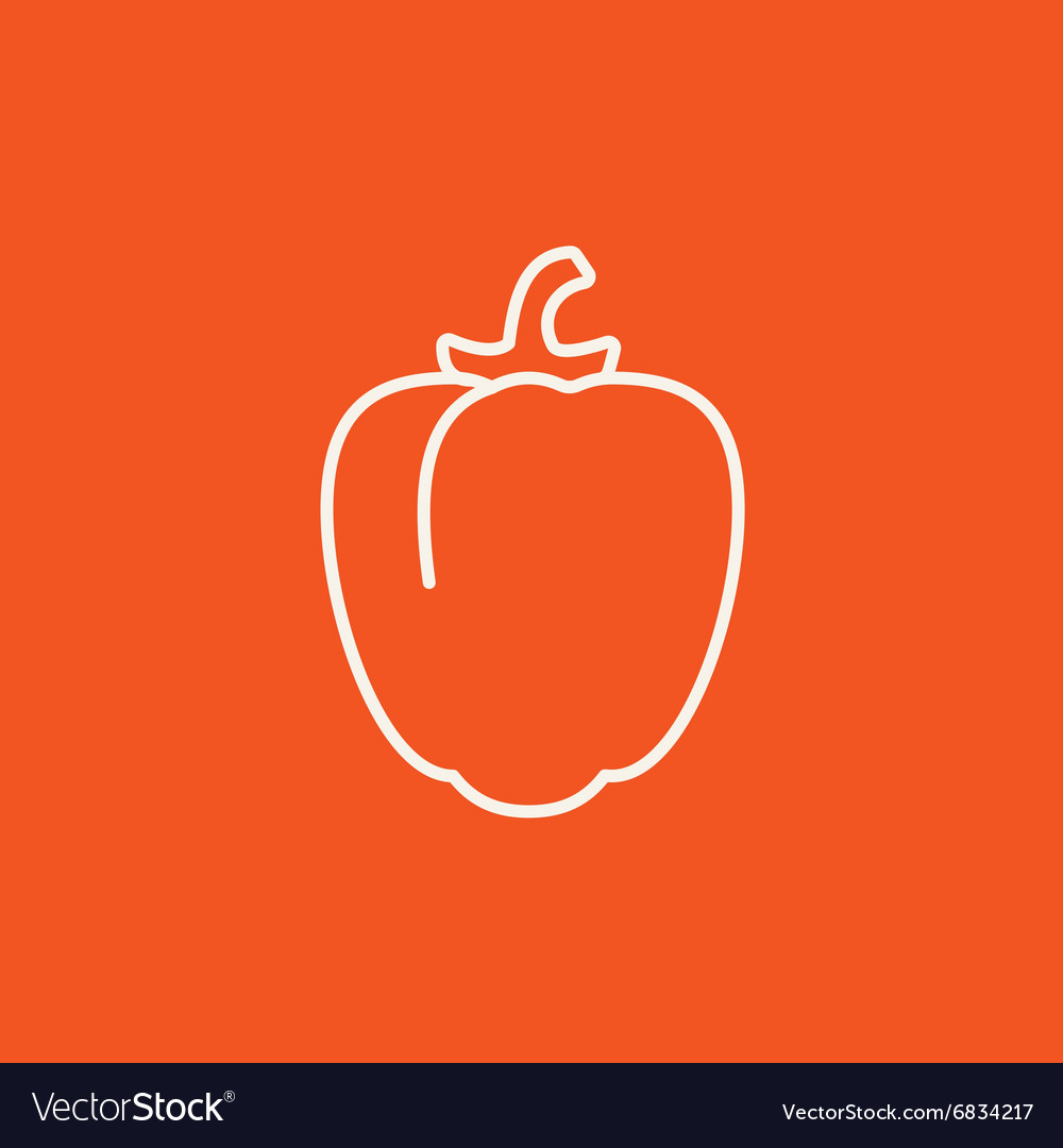 Bell pepper line icon