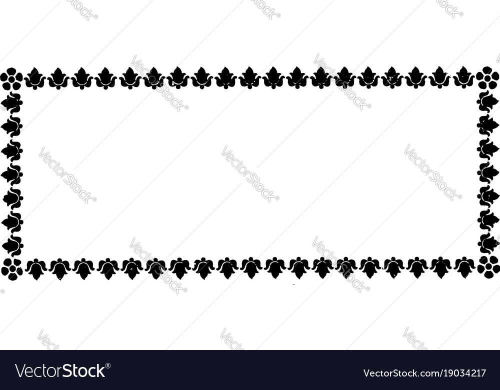 floral banner have dark flowers border vintage vector image