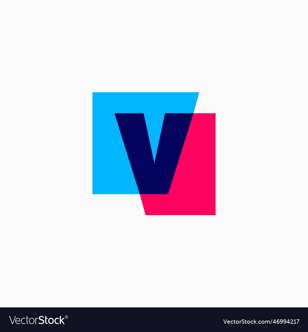 Letter v lettermark initial multiply overlapping Vector Image