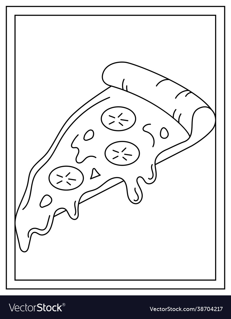 Pizza Slice Royalty Free Vector Image - Vectorstock