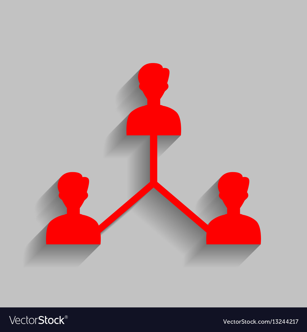 Social media marketing sign red icon Royalty Free Vector
