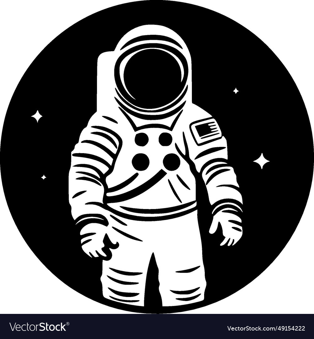 Astronaut - minimalist and simple silhouette Vector Image