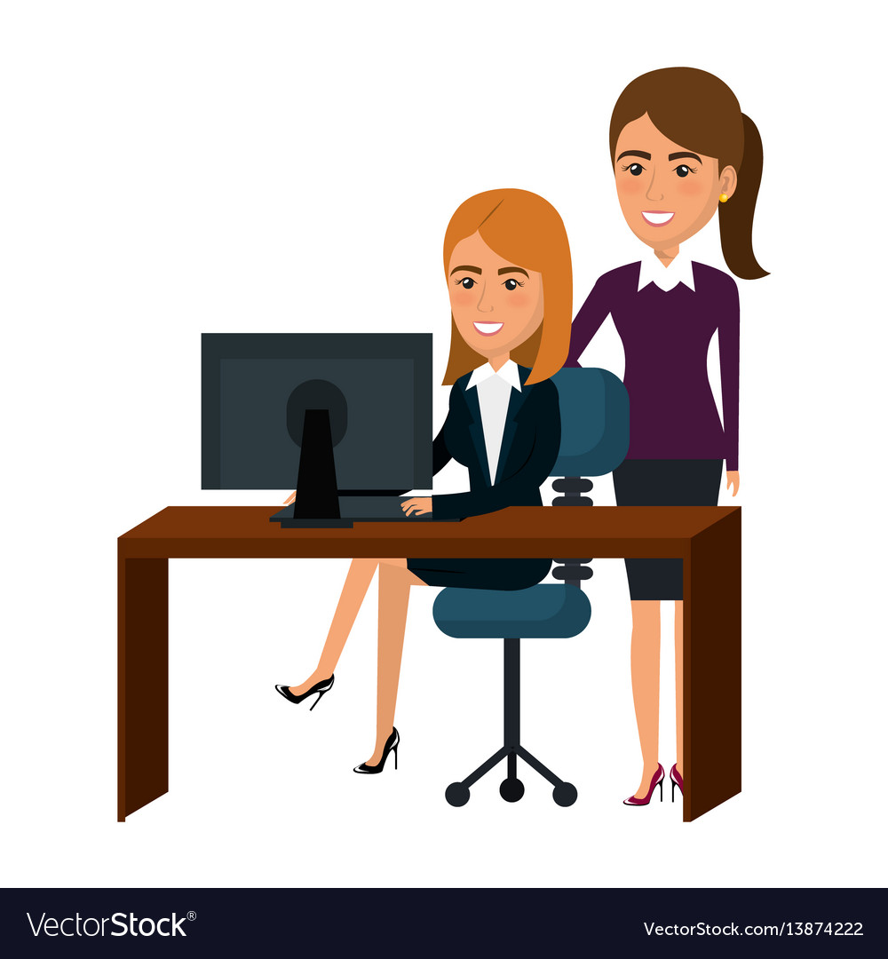 Businesspeople in training process Royalty Free Vector Image