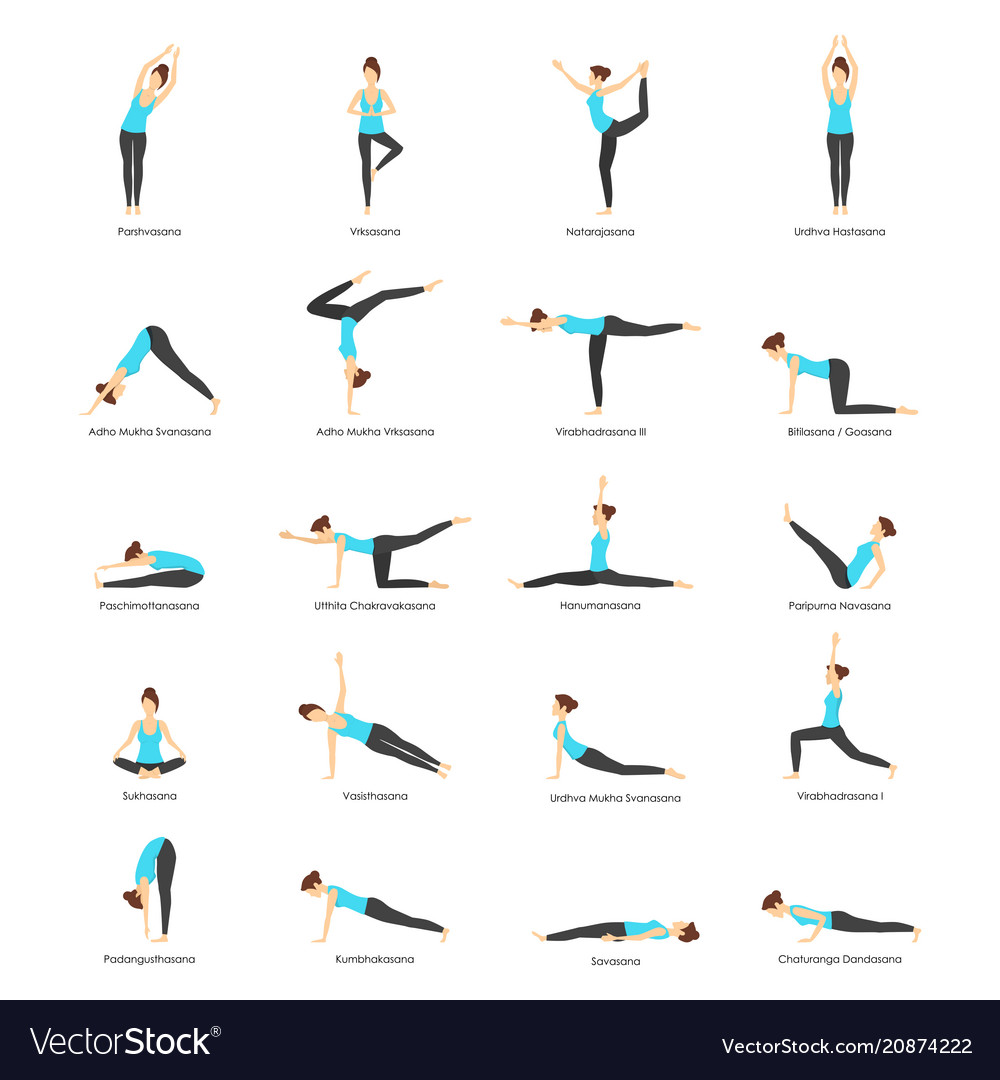 Yoga woman poses icons set. Vector illustrations. Used easy for logo Yoga  branding. Stock Vector | Adobe Stock