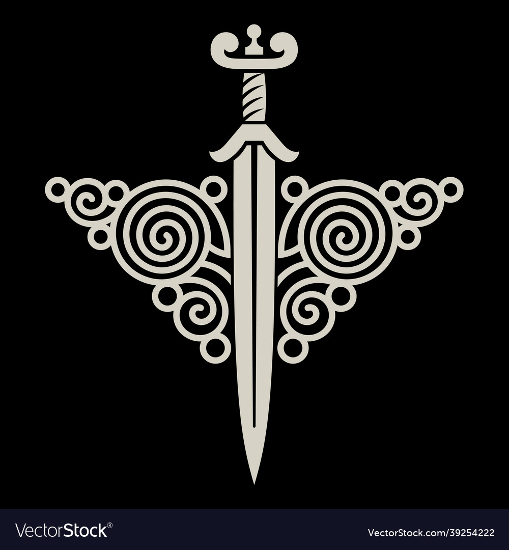 Download Warriors Celtic Sword Royalty-Free Stock Illustration