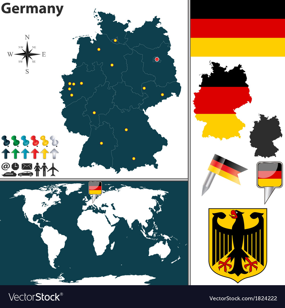 Карта германии векторная