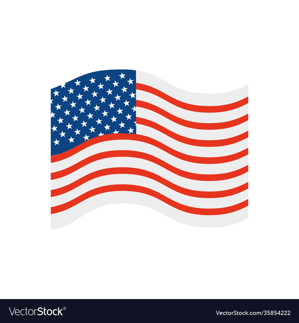 Icon united states america flag Royalty Free Vector Image