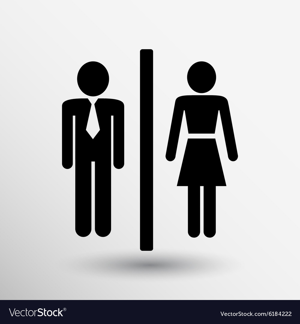 Download Man Woman restroom sign icon button logo symbol Vector Image