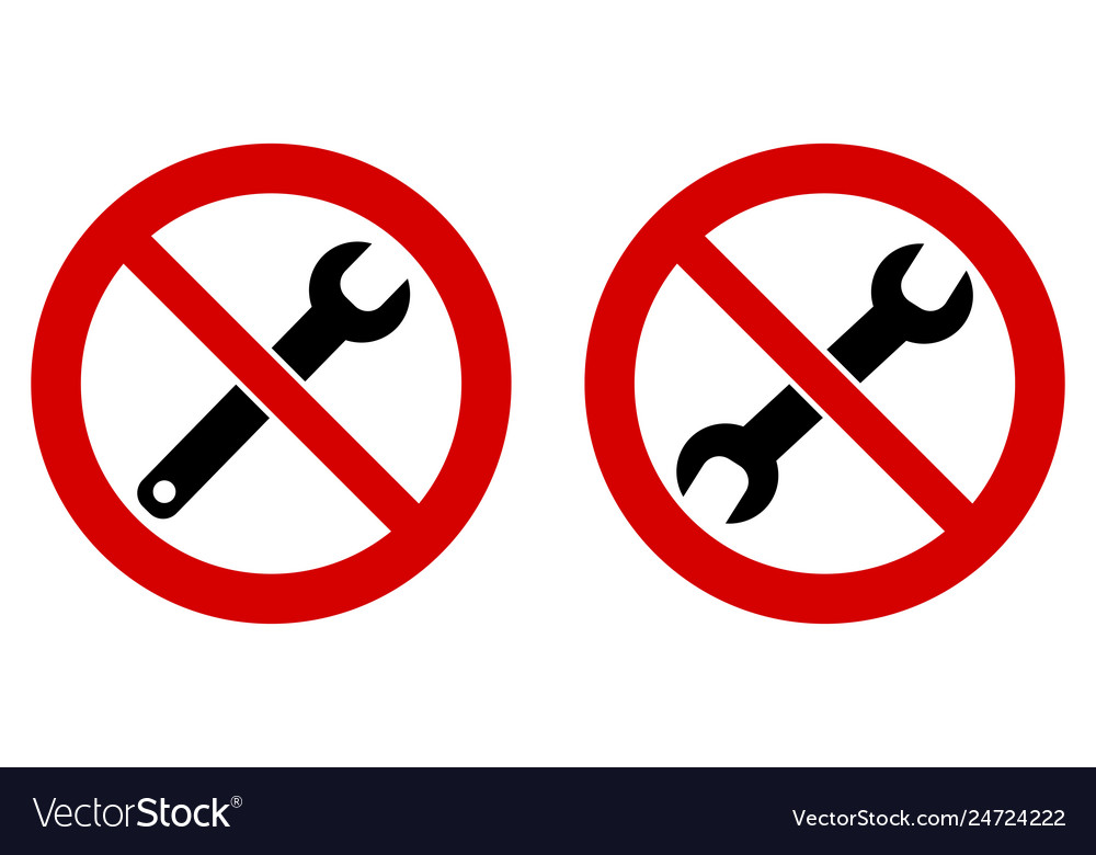No maintenance required do not try to fix or Vector Image