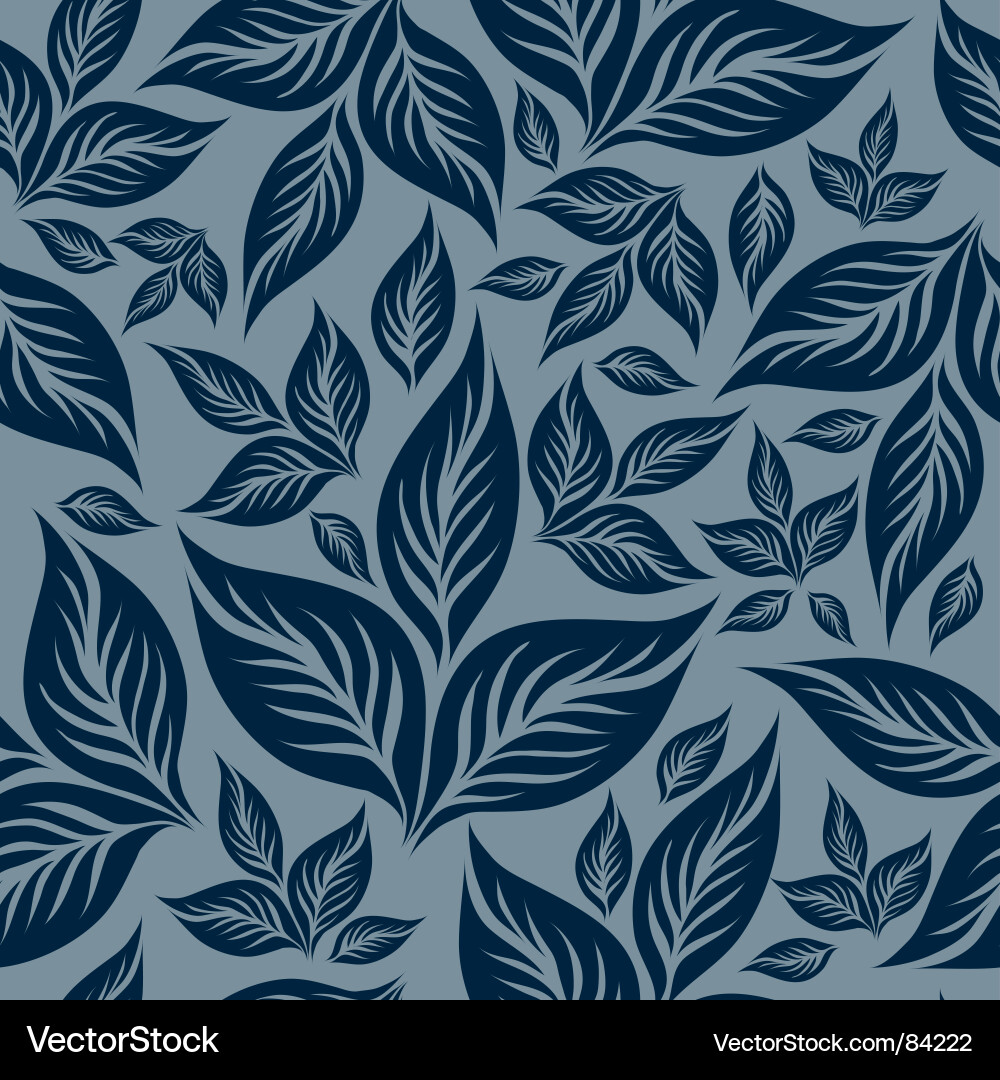 Seamless floral pattern with leafs Royalty Free Vector Image