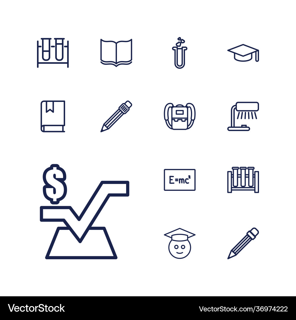 Study icons Royalty Free Vector Image - VectorStock