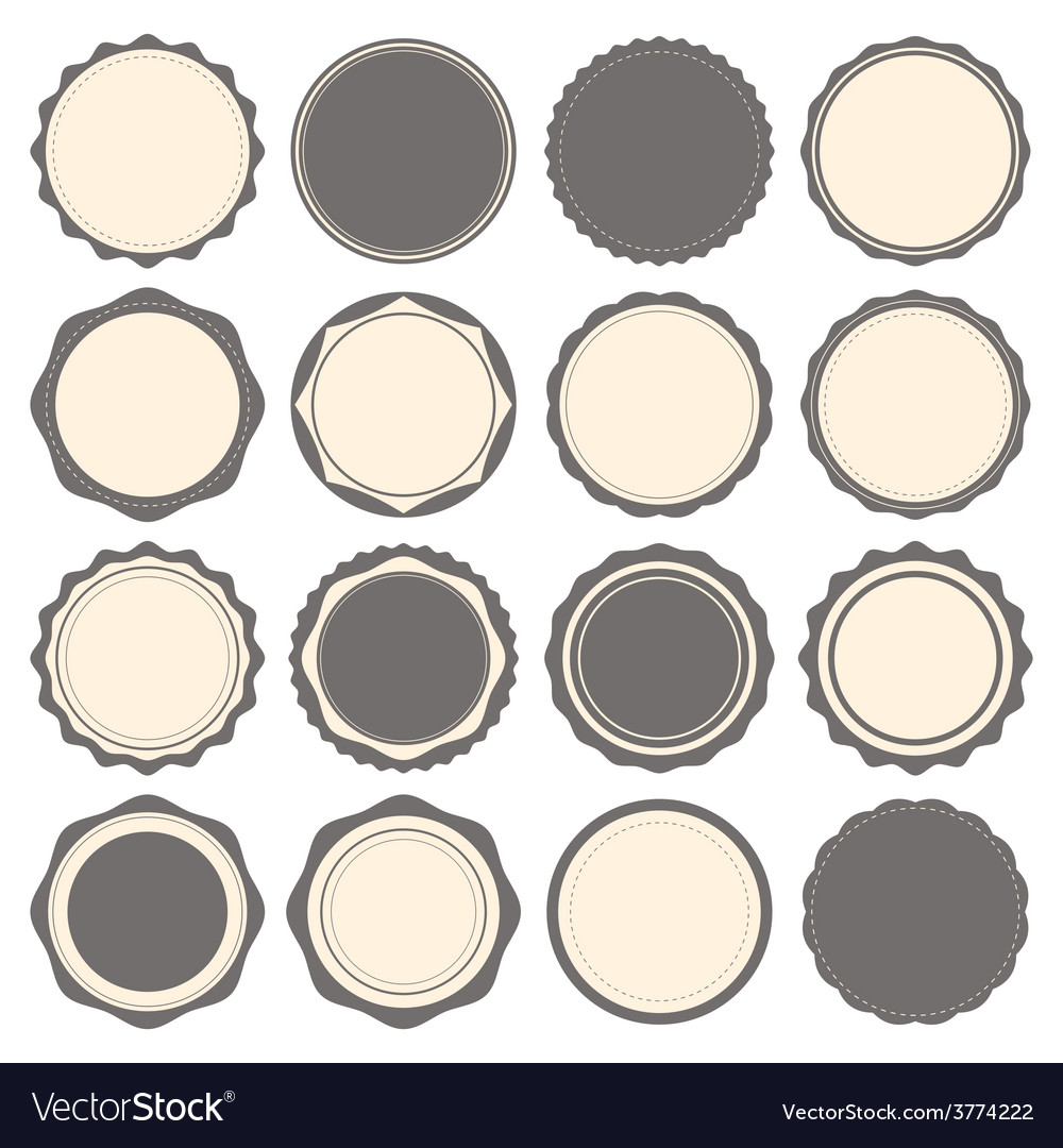 vintage badges labels and logo template design vector image