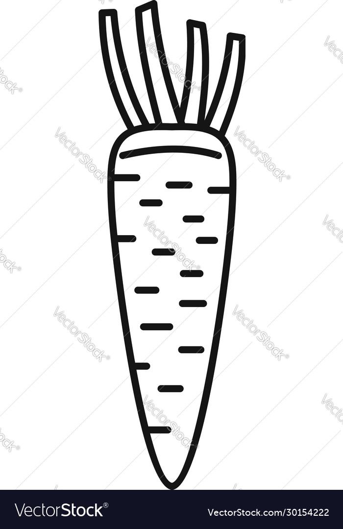 Vitamin carrot icon outline style Royalty Free Vector Image