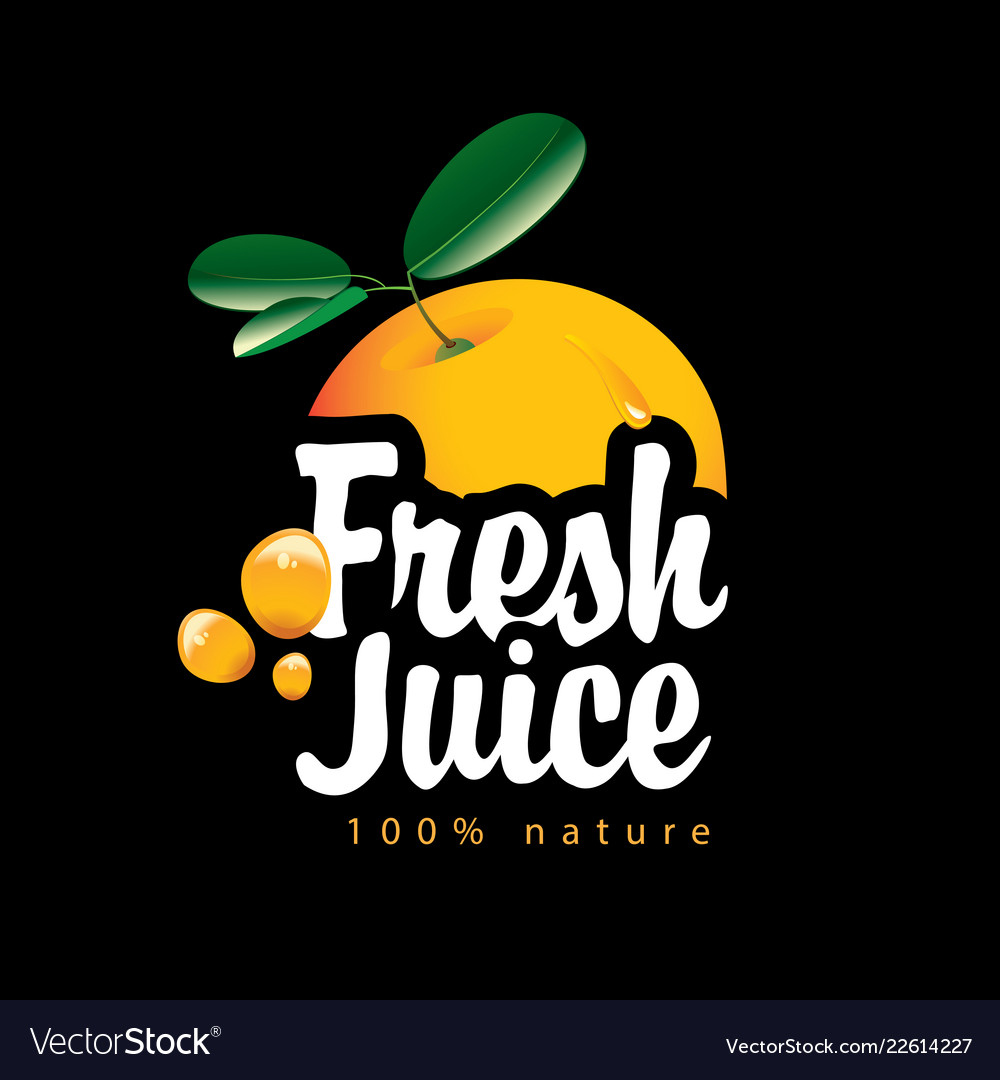 Banner with orange fruit and fresh juice splashes Vector Image