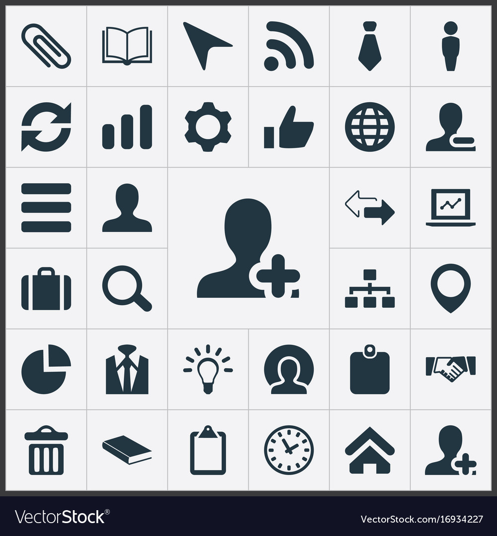 Set of simple conference icons