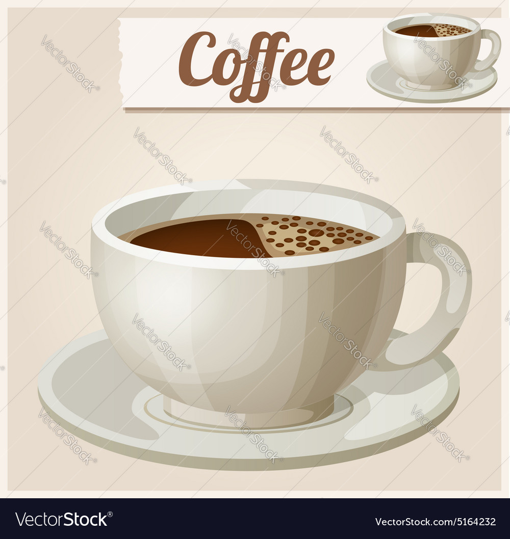 Cup Of Coffee Detailed Icon Royalty Free Vector Image