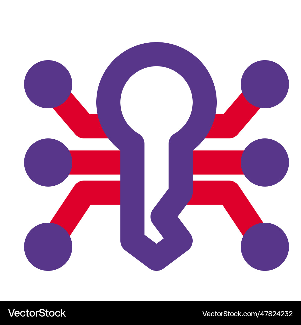 Electronic lock for ultimate system security Vector Image