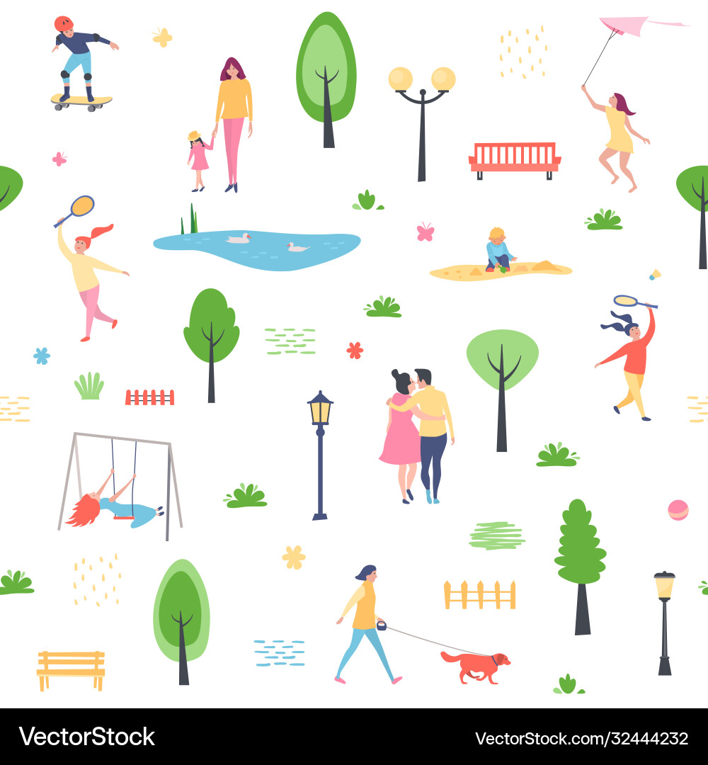 Seamless background pattern summer Royalty Free Vector Image
