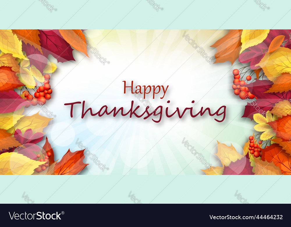 Thanksgiving day banner Royalty Free Vector Image