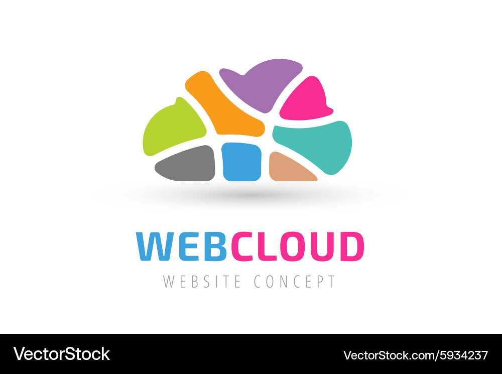 Netcloud Vpn Logo Abstract net cloud logo Royalty Free Vector Image