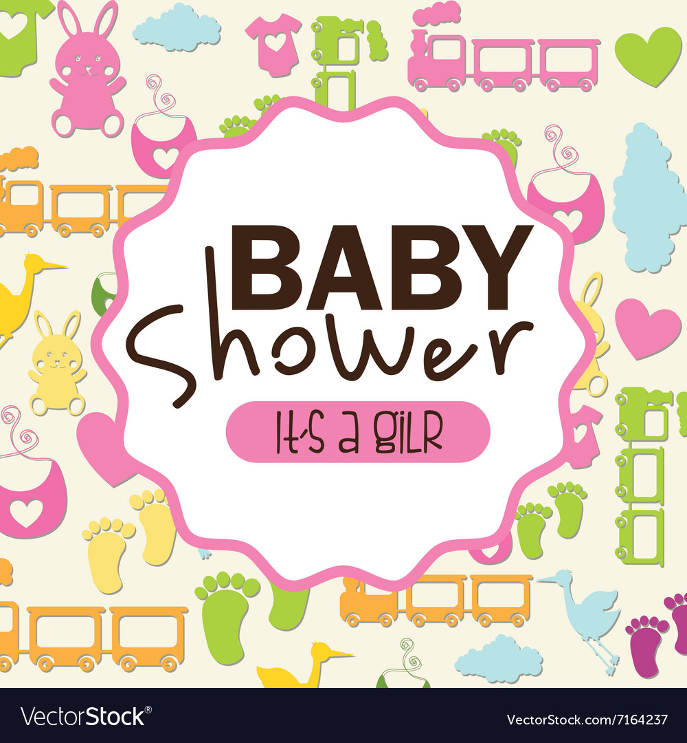 Baby shower design Royalty Free Vector Image - VectorStock