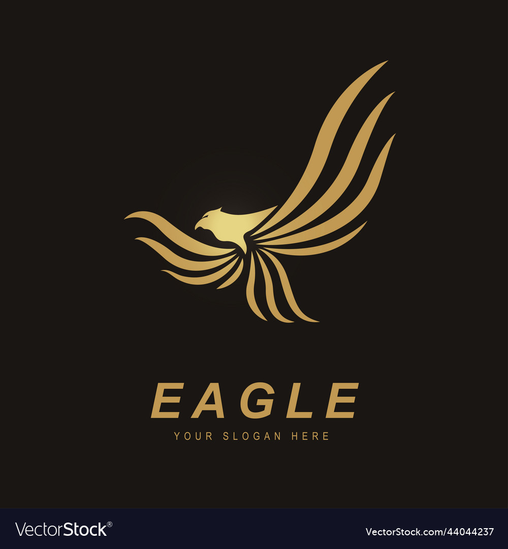 Eagle logo golden color the represents