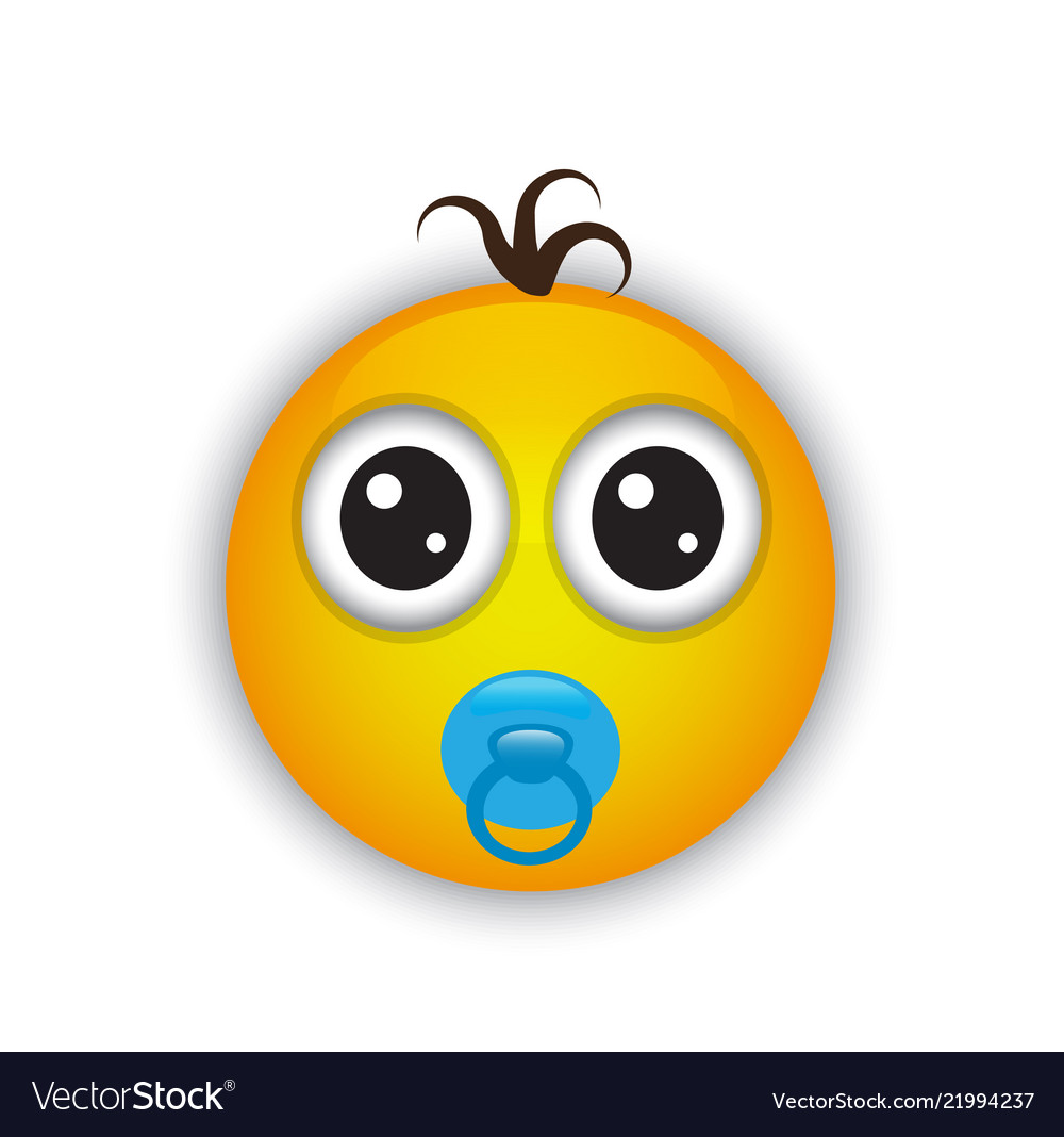 Emotikon a little baby Royalty Free Vector Image