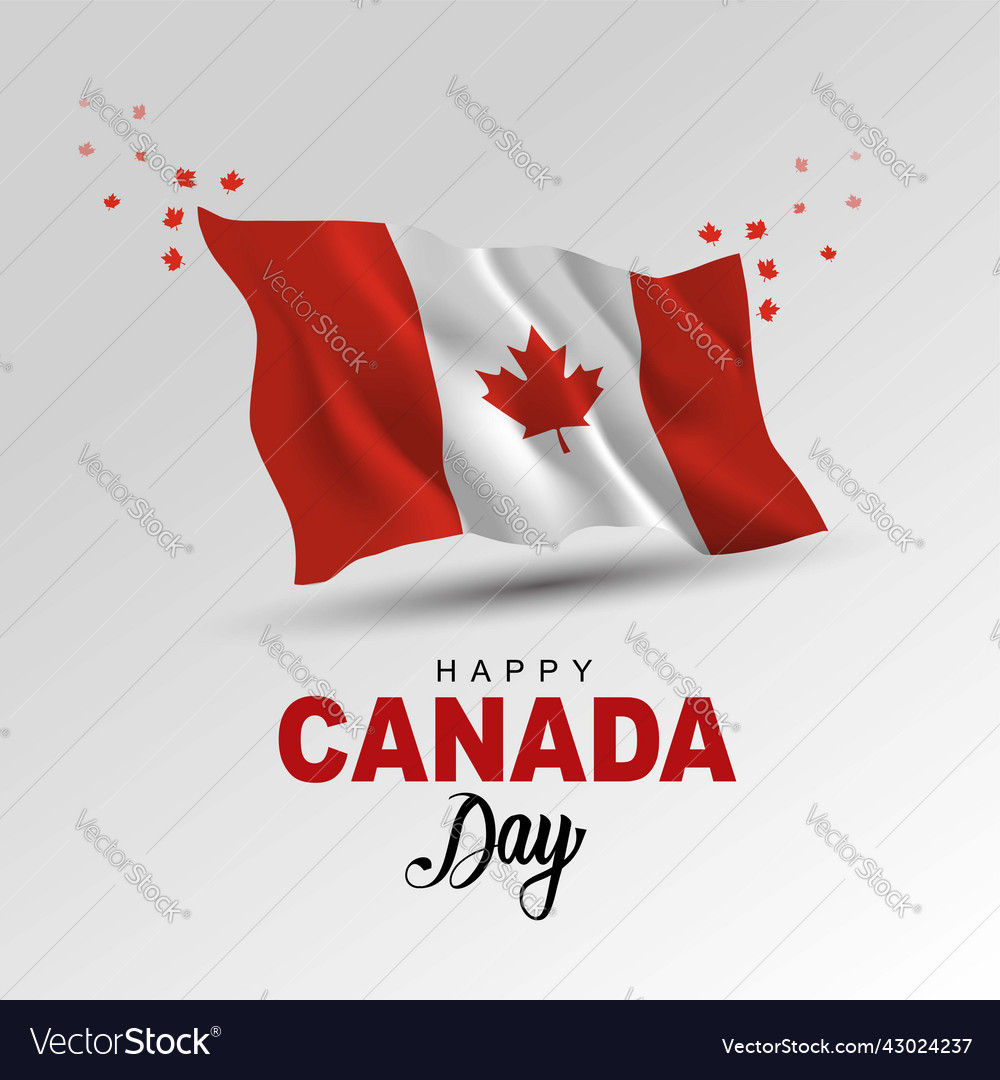 Happy canada day greetings design Royalty Free Vector Image