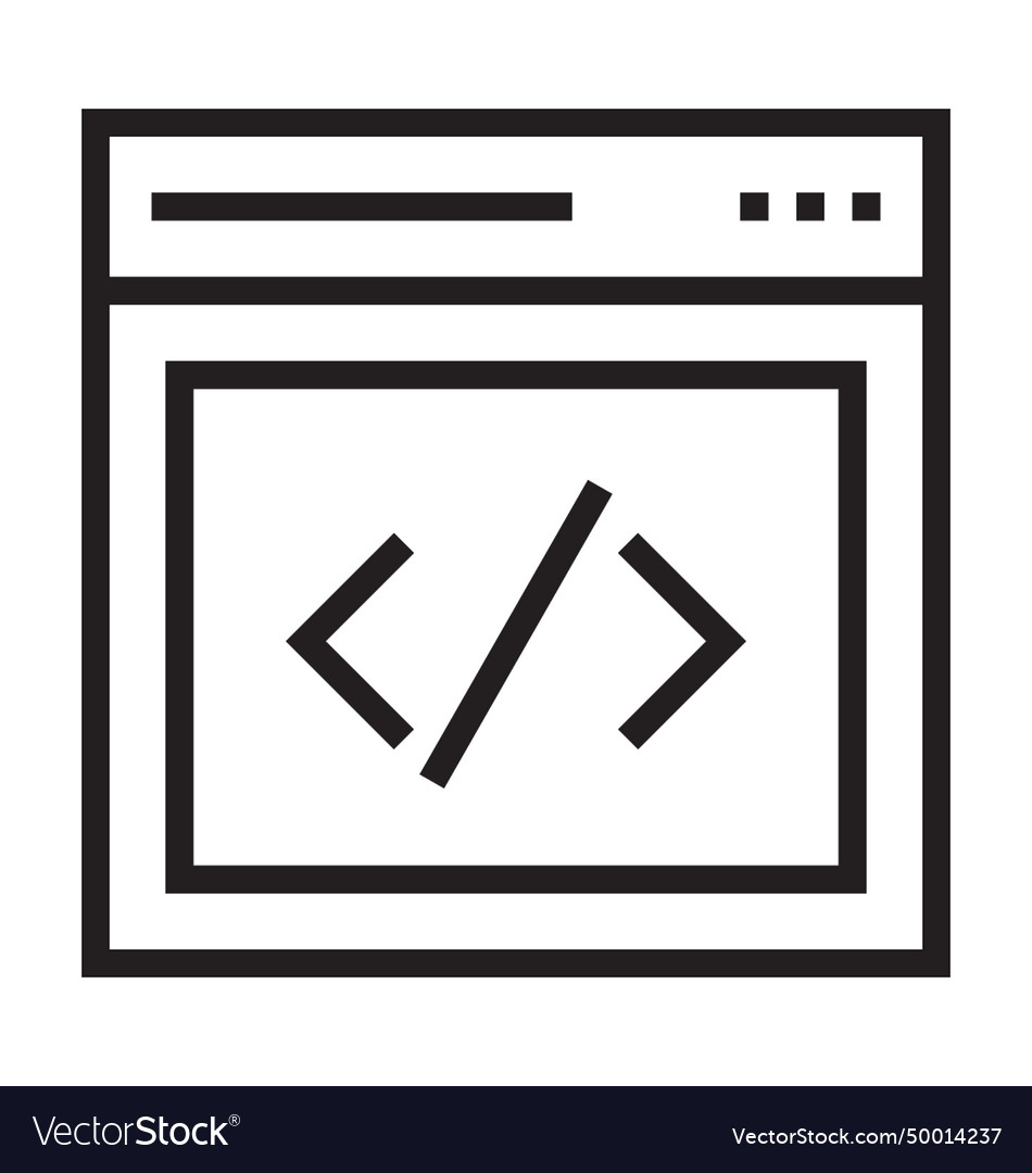 Html coding icon Royalty Free Vector Image - VectorStock
