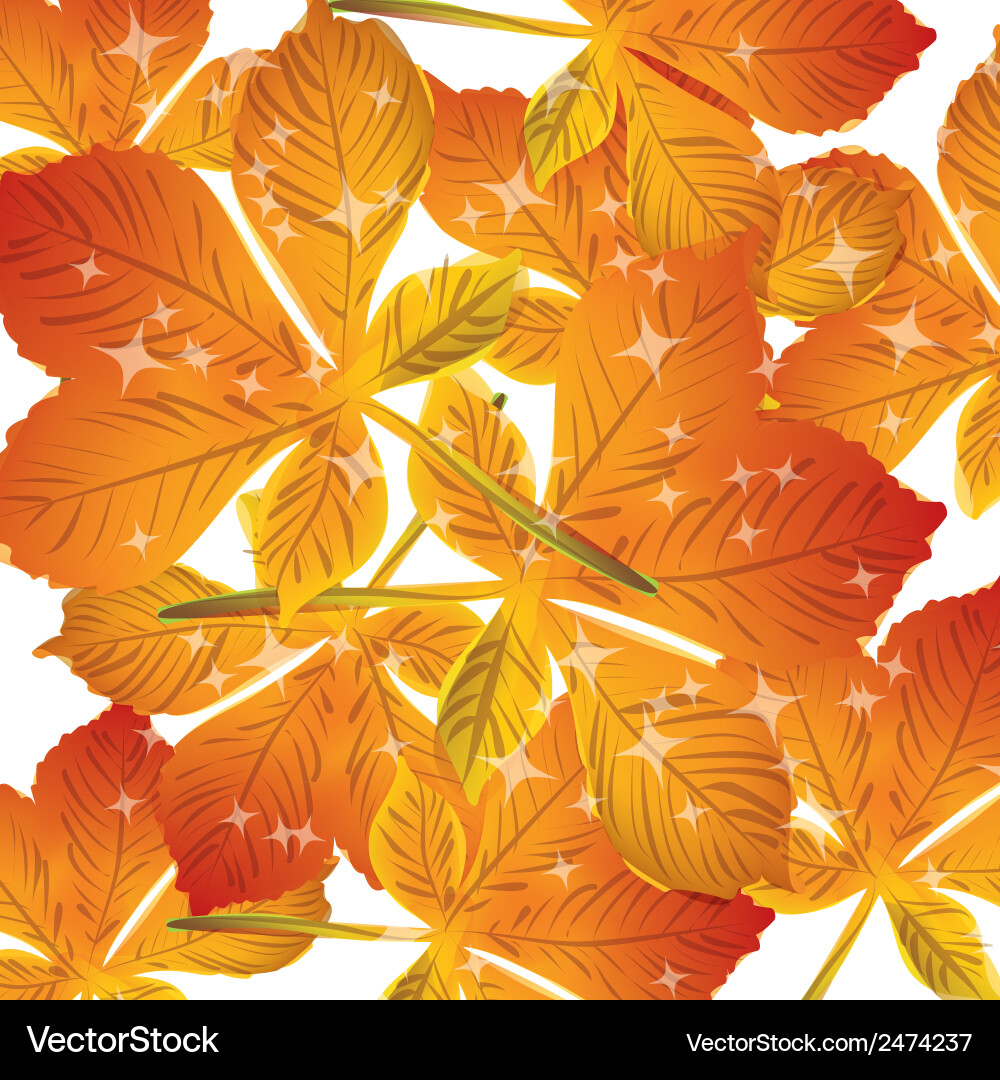 Pattern of autumn leaves Royalty Free Vector Image