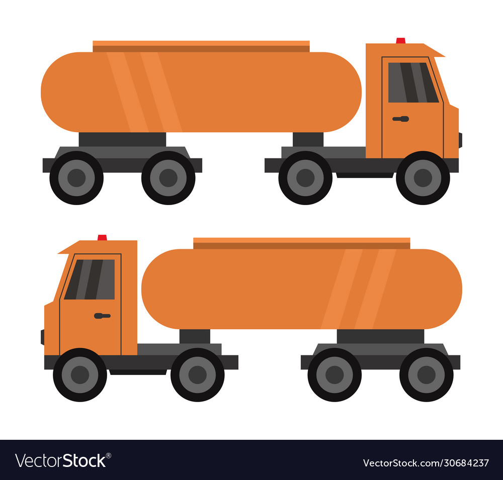 Petrol truck icon in on white background