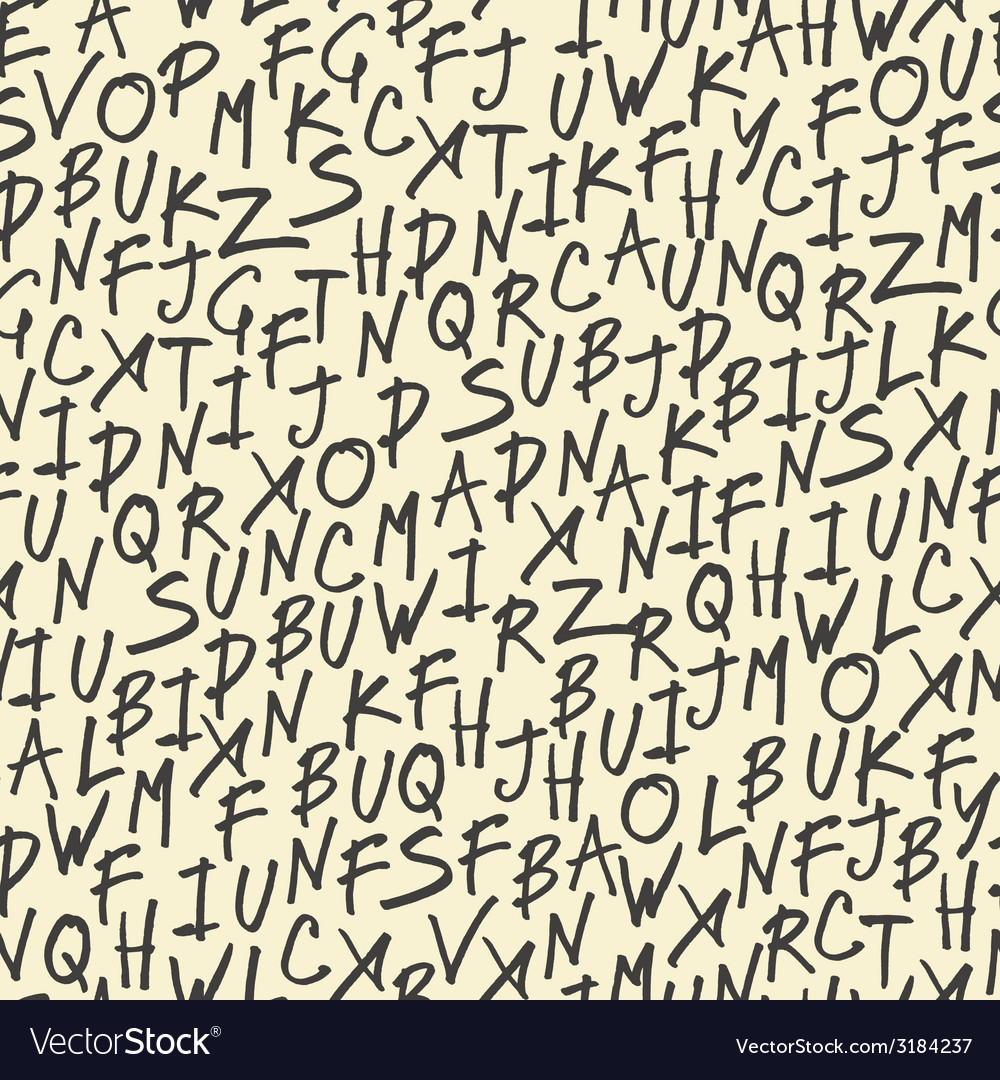 Seamless brush script pattern Royalty Free Vector Image