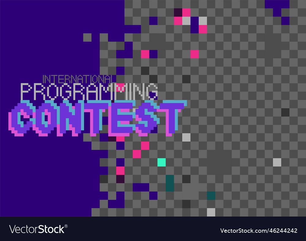International programming contest phrase written Vector Image