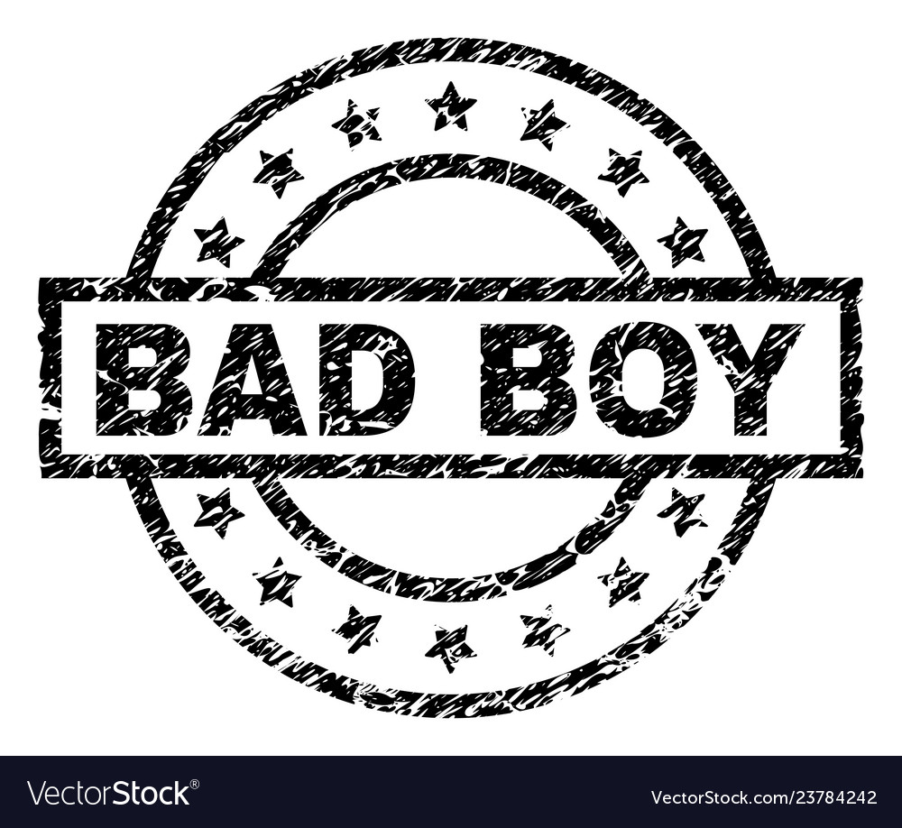 Scratched Textured Bad Boy Stamp Seal Royalty Free Vector